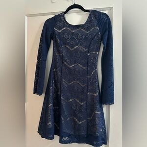 Xhilaration Navy Lace Overlay Dress